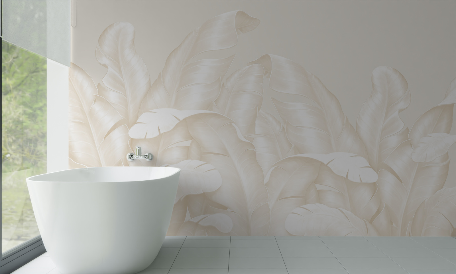 Fototapet frunze dense de junglă cu o ușoară nuanță maro