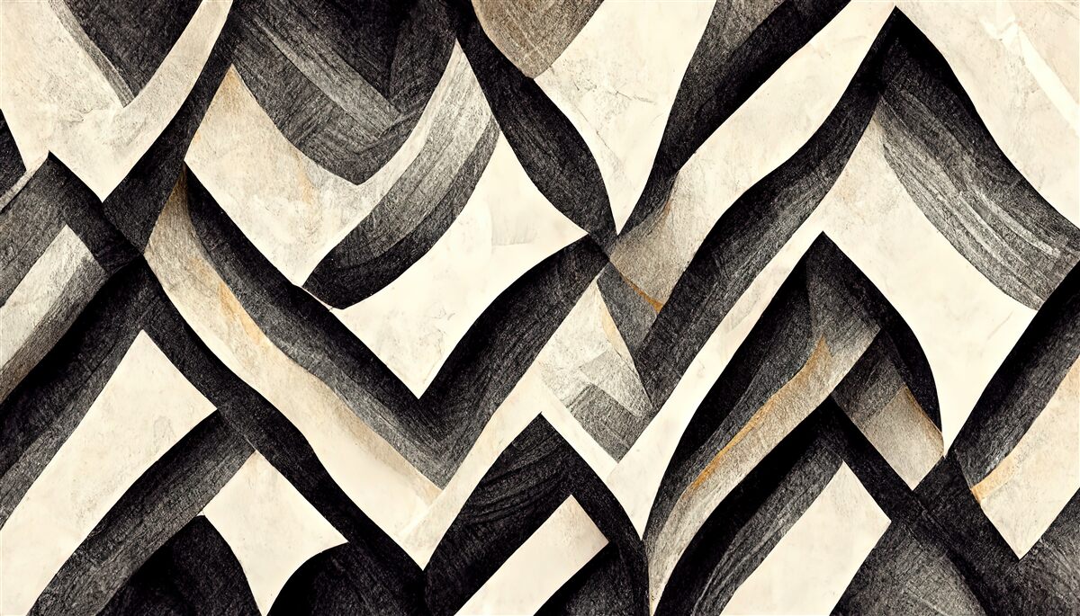 Fototapet munți negri învăluiți în ceață