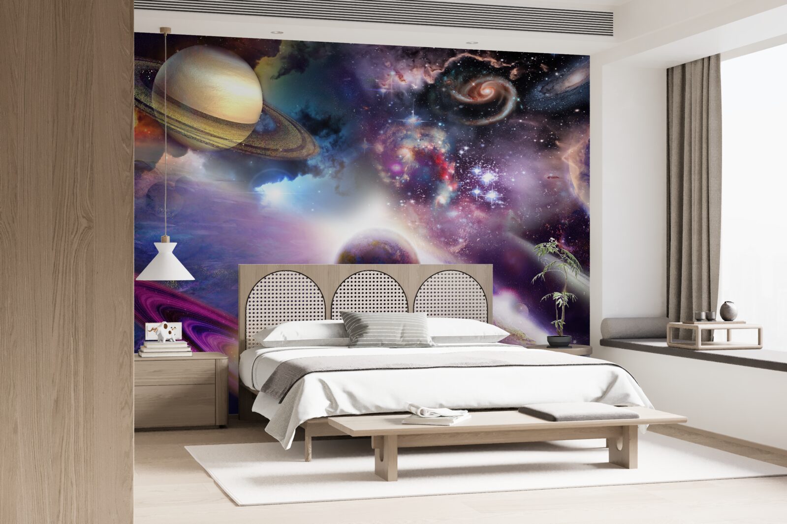 Fototapet spațiul este infinit și plin de planete luminoase