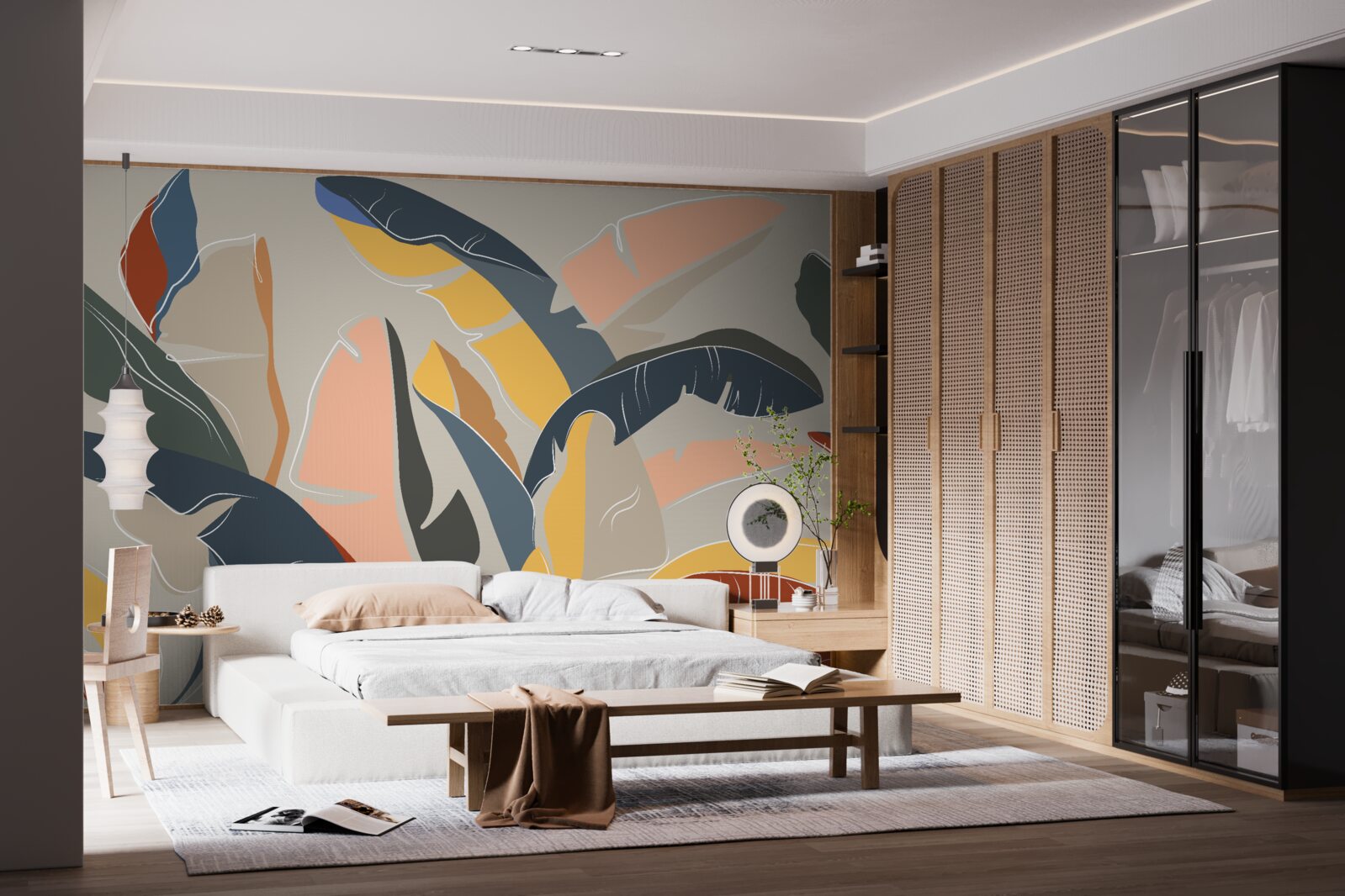 Fototapet frunze de ferigă înalte și bogate