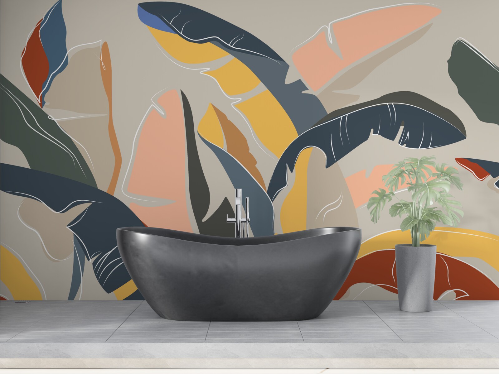 Fototapet frunze de ferigă înalte și bogate