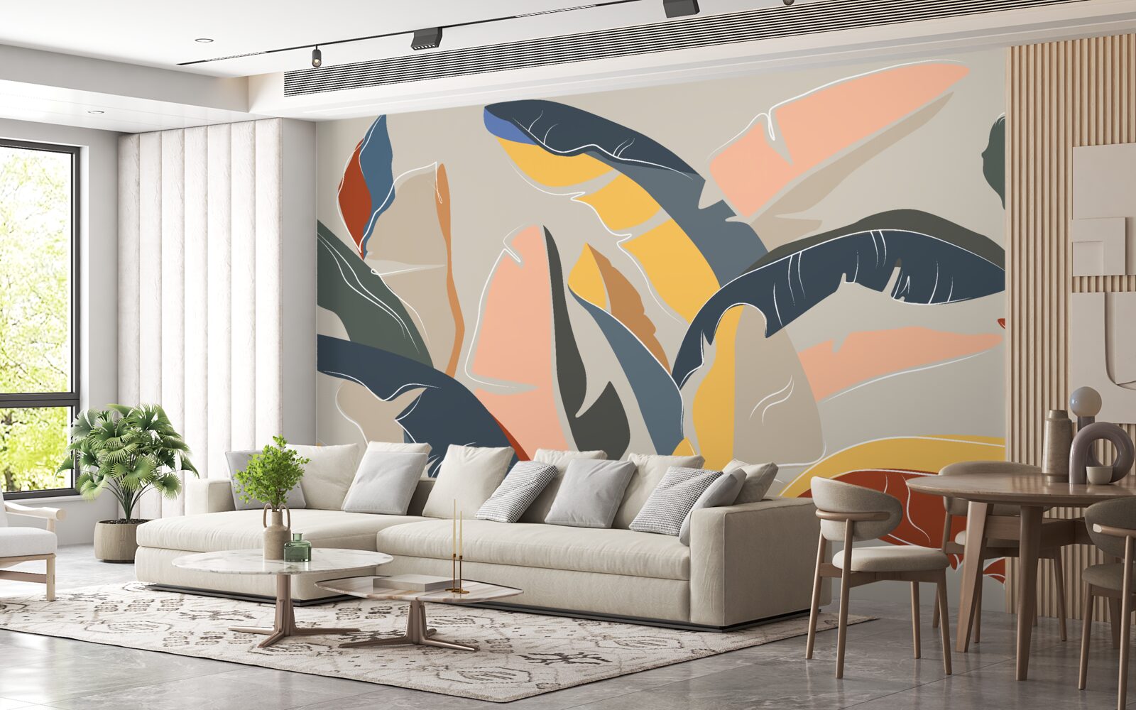 Fototapet frunze de ferigă înalte și bogate