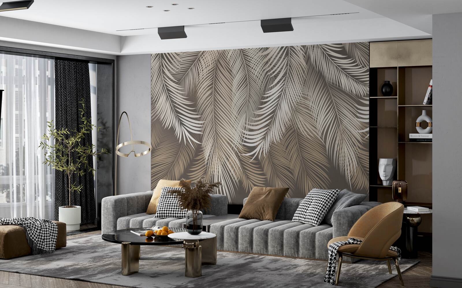 Fototapet frunze de ferigă, alungite