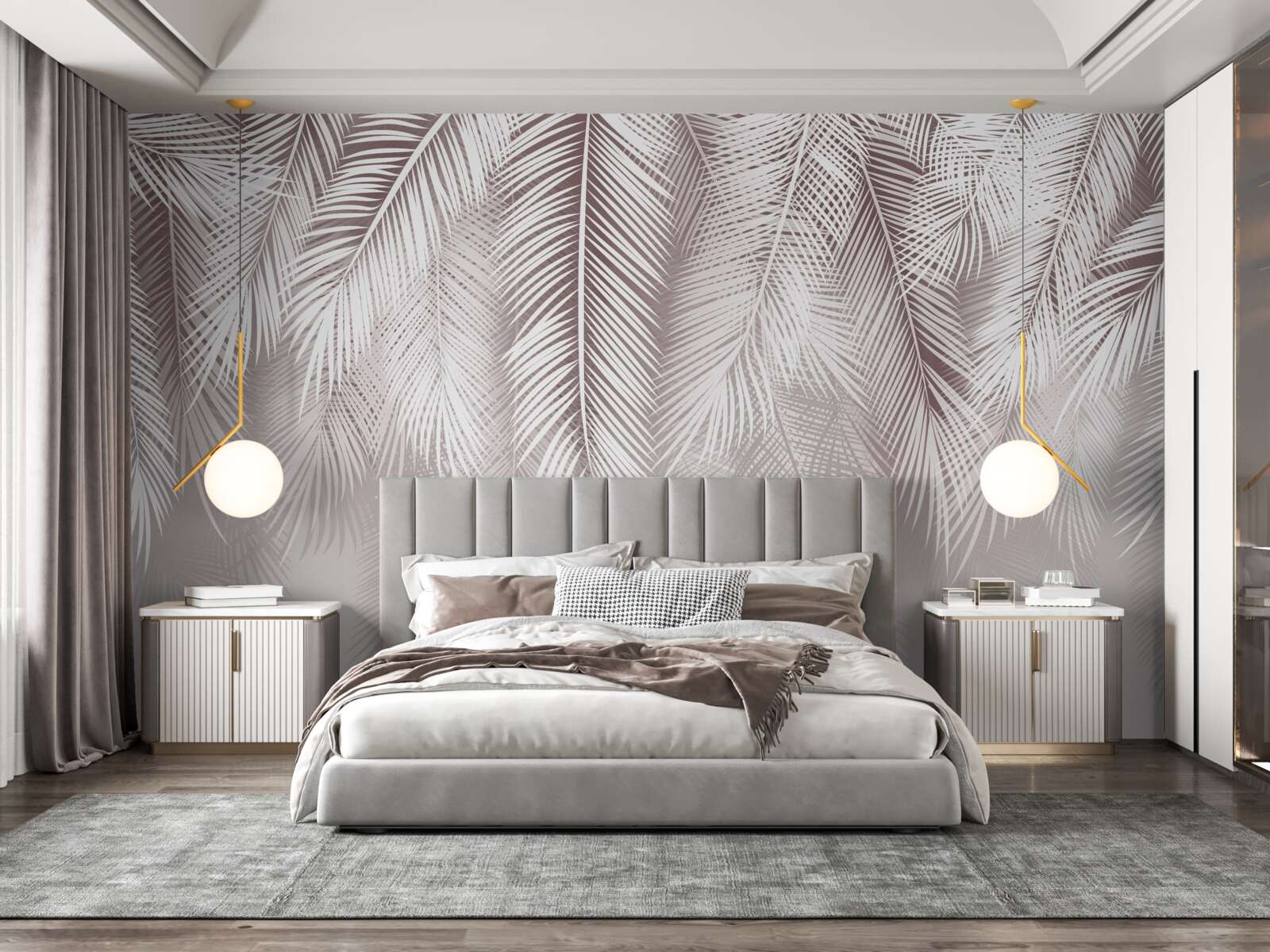 Fototapet Penele albe ca zăpada coboară încet