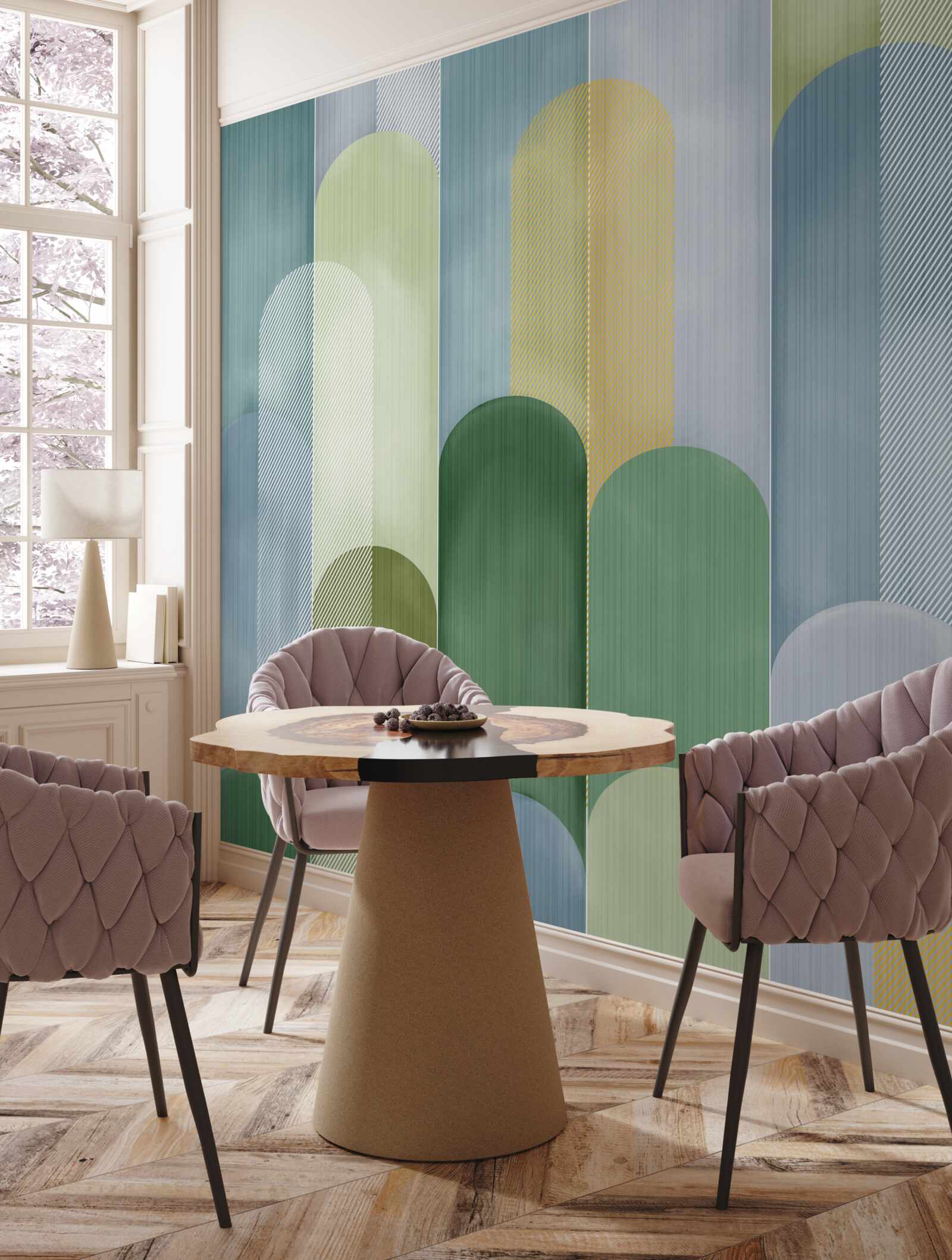 Fototapet linii verticale abstracte