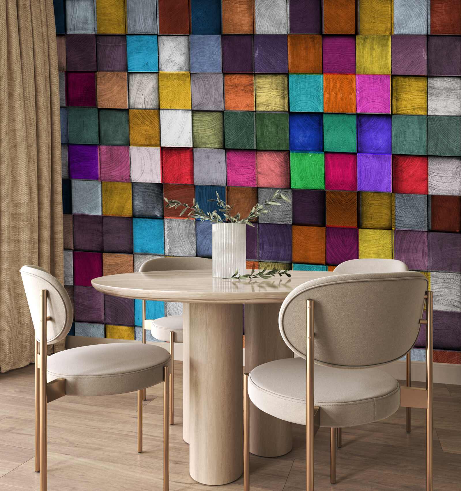 Fototapet pătrate multicolore saturate