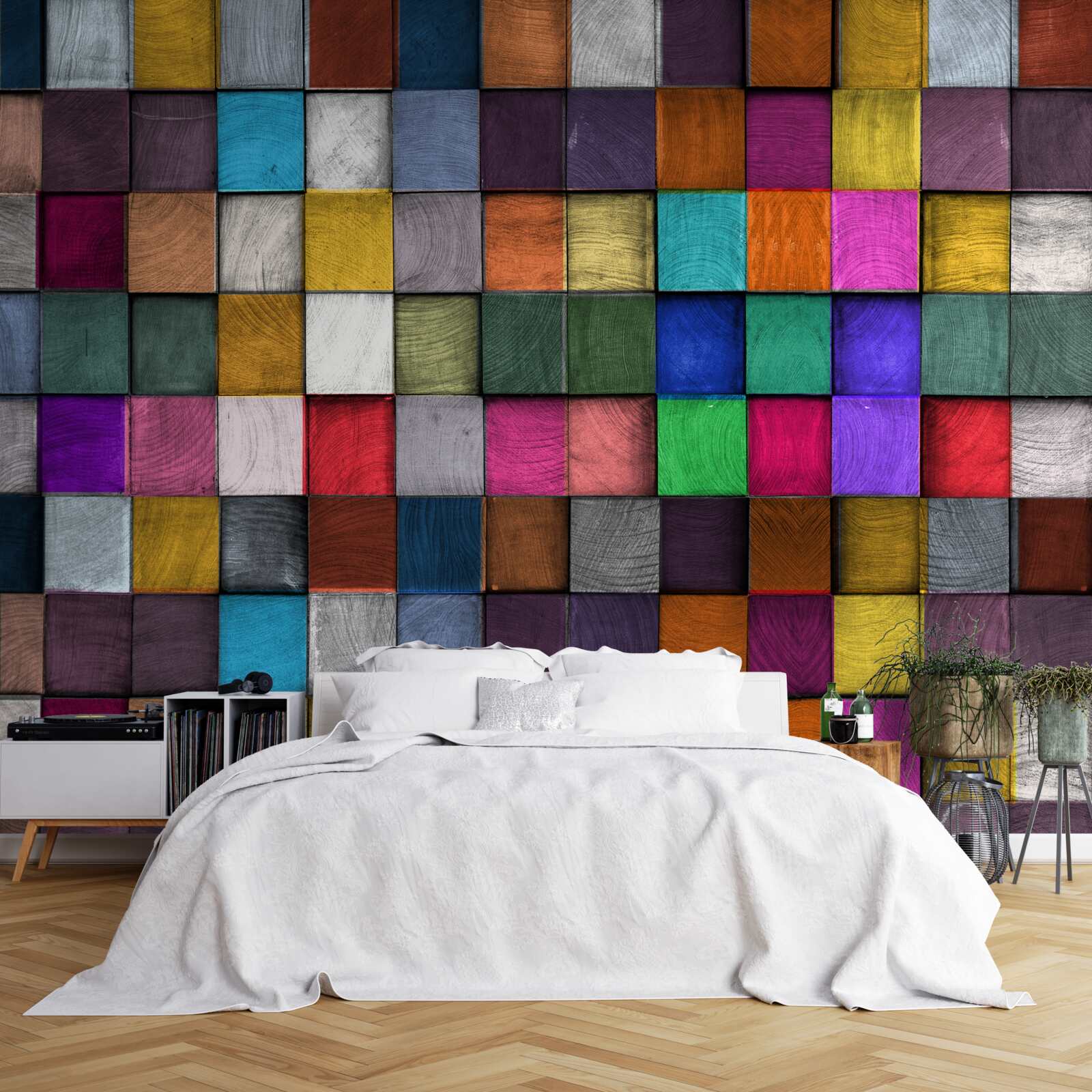 Fototapet pătrate multicolore saturate