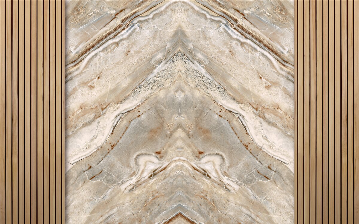 Fototapet lemn vertical cu marmură ușoară