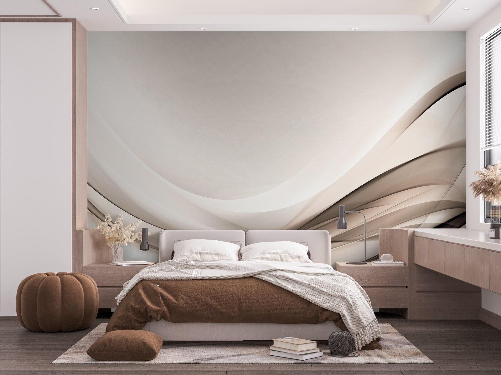 Fototapet curbe netede de mătase