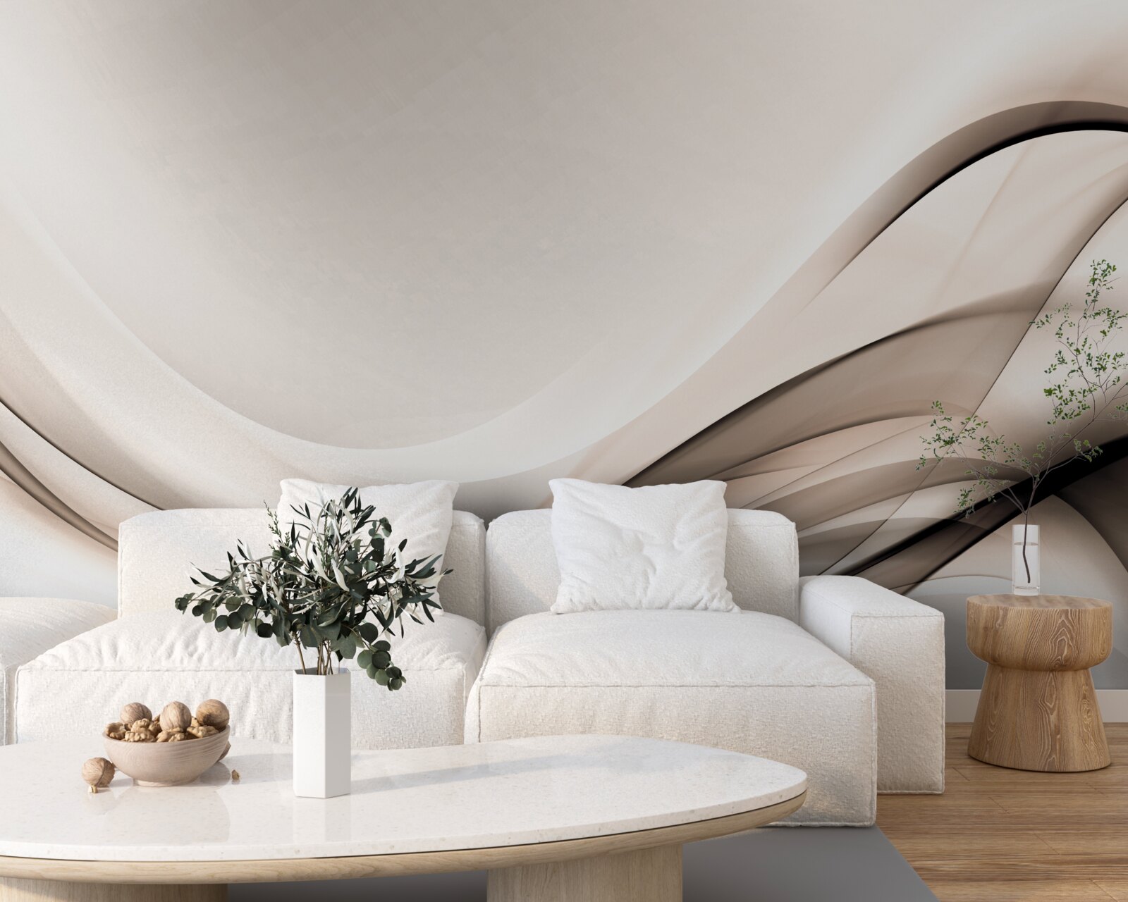 Fototapet curbe netede de mătase