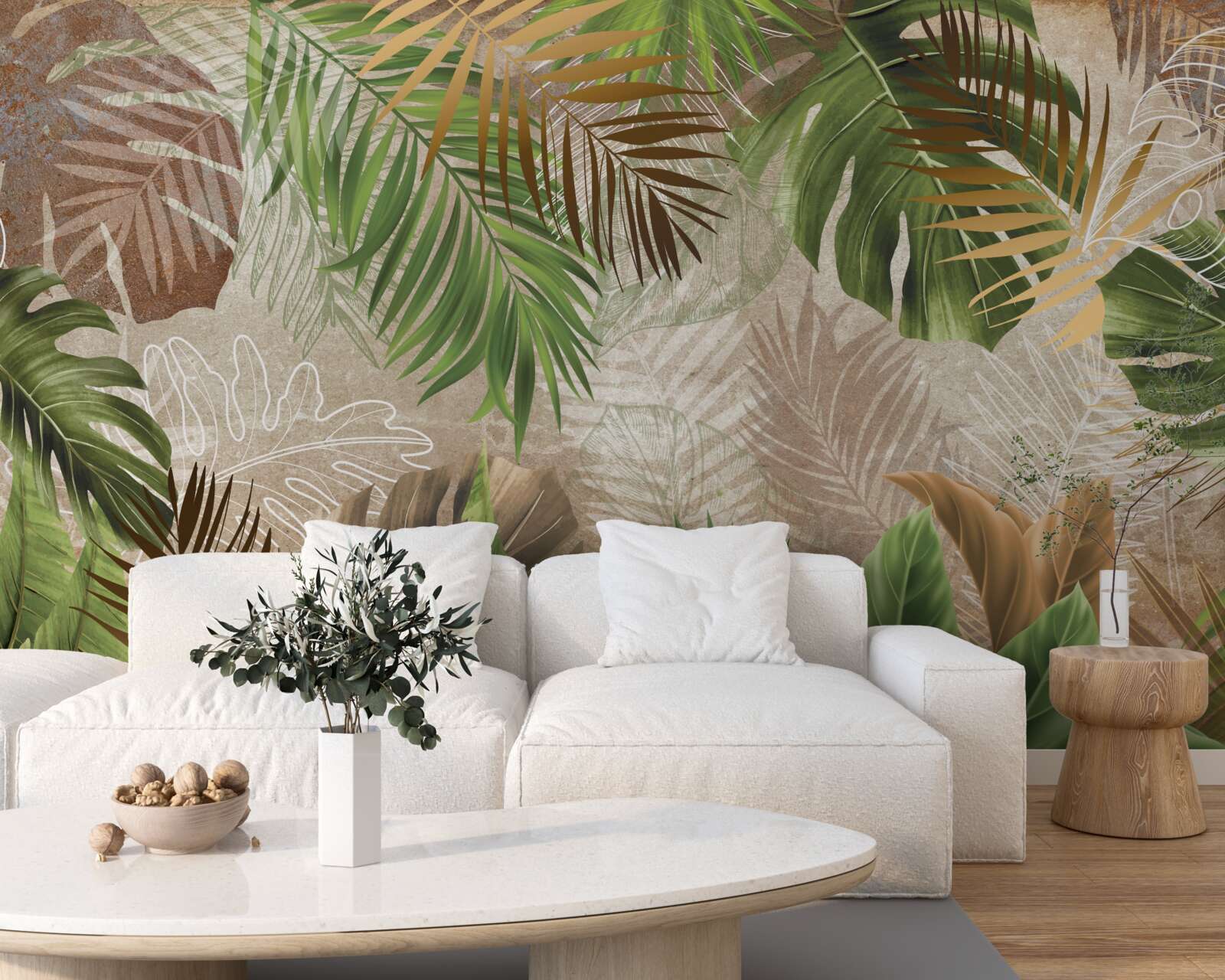 Fototapet varietate de ferigi verzi