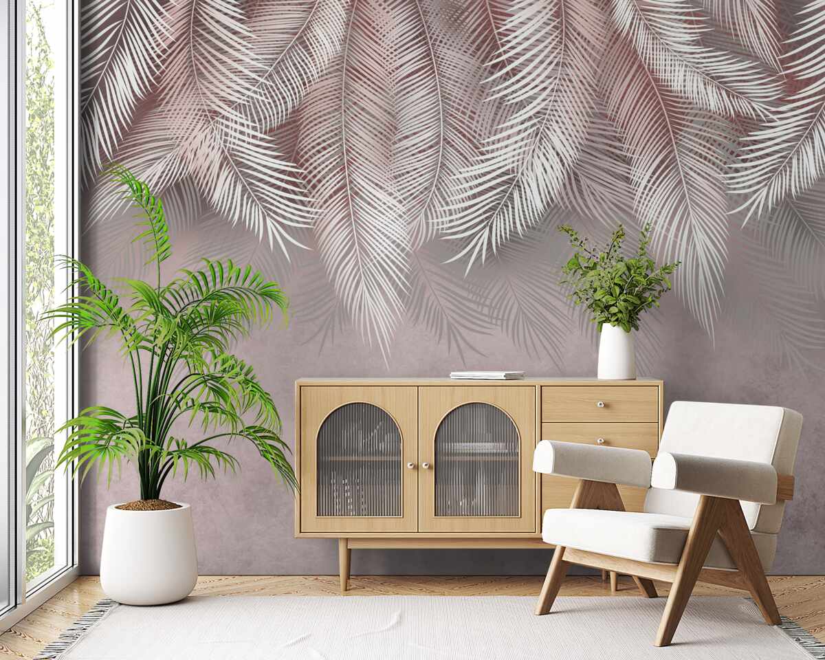 Fototapet ferigi ușoare care atârnă în jos