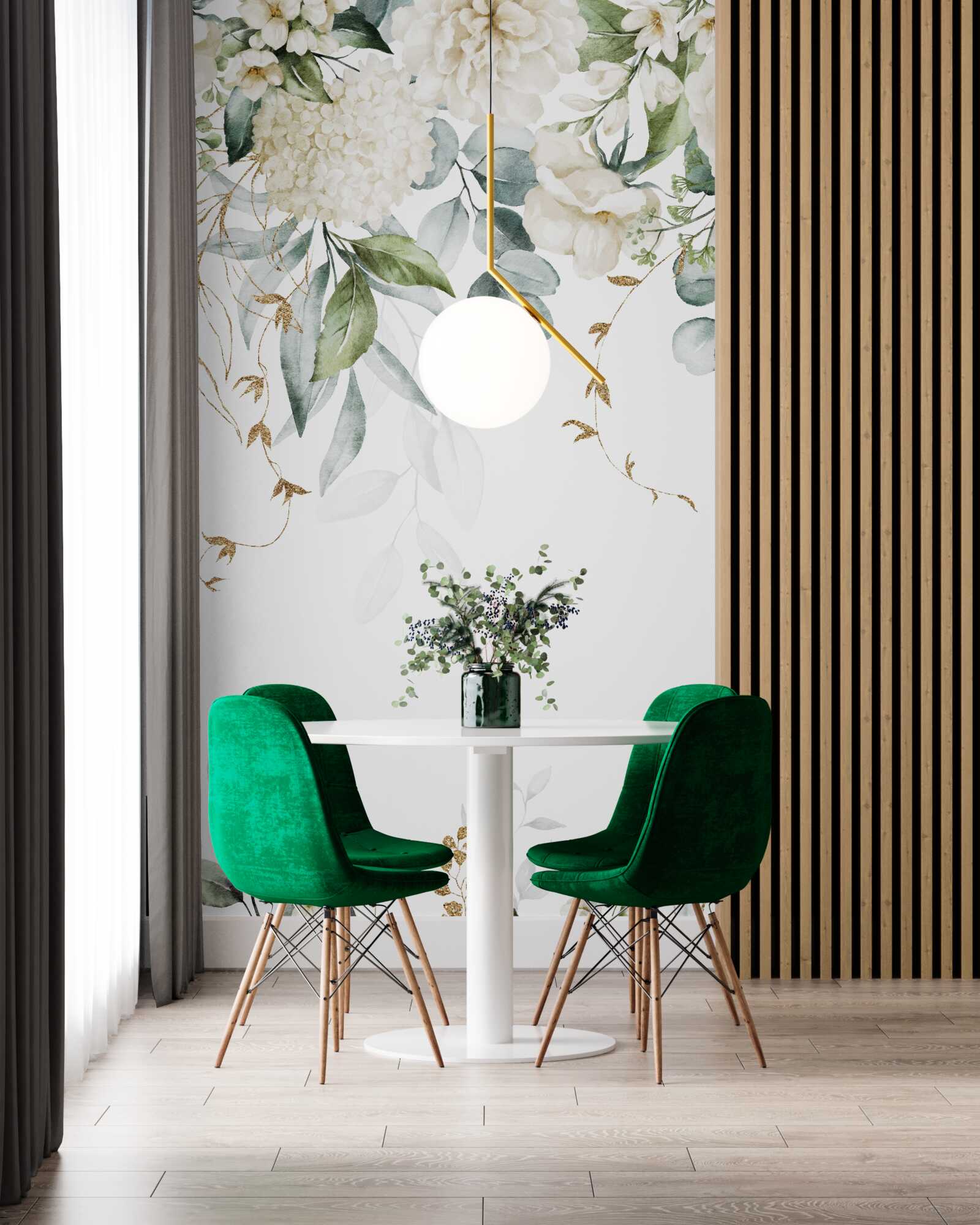 Fototapet trandafiri strălucitori și liliac palid