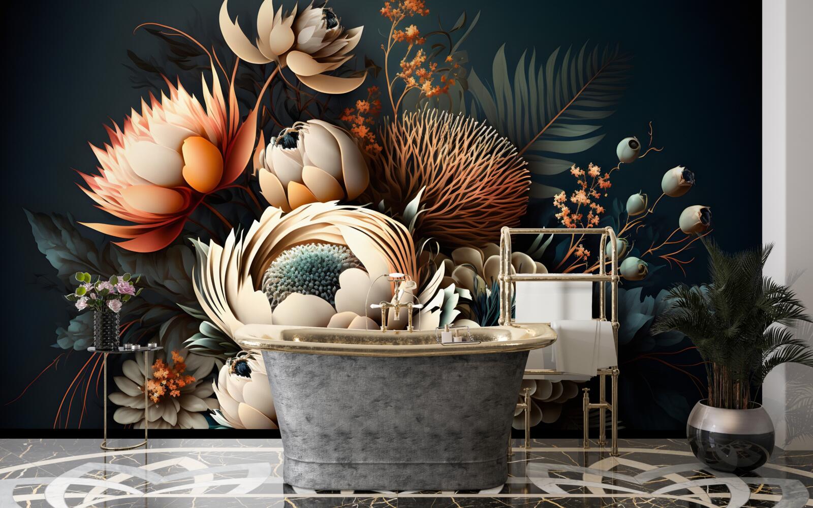 Fototapet buchet de flori de toamnă