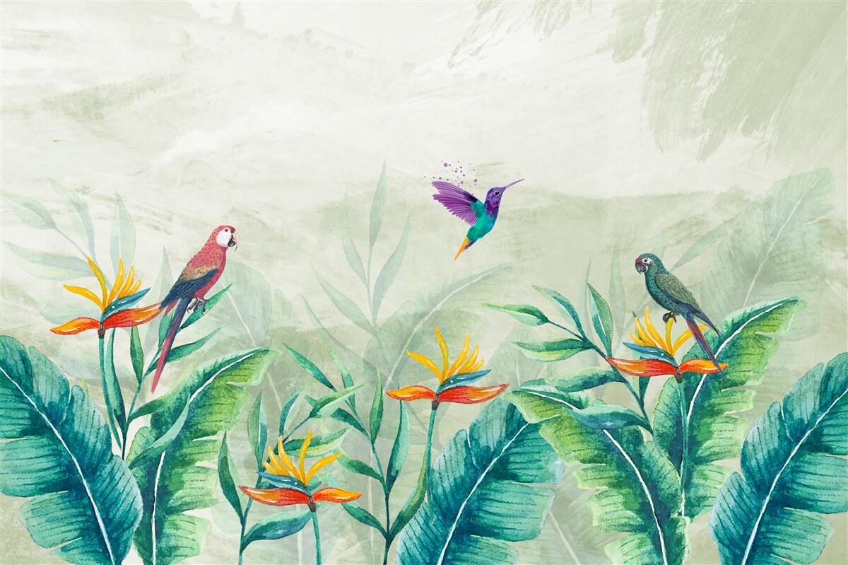 Fototapet păsările se bucură dimineața