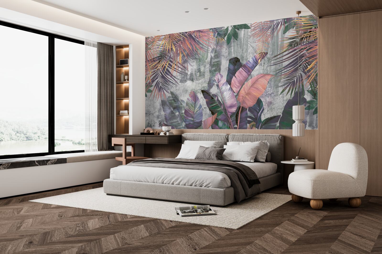 Fototapet tropice luxuriante în timpul unei ploi torențiale