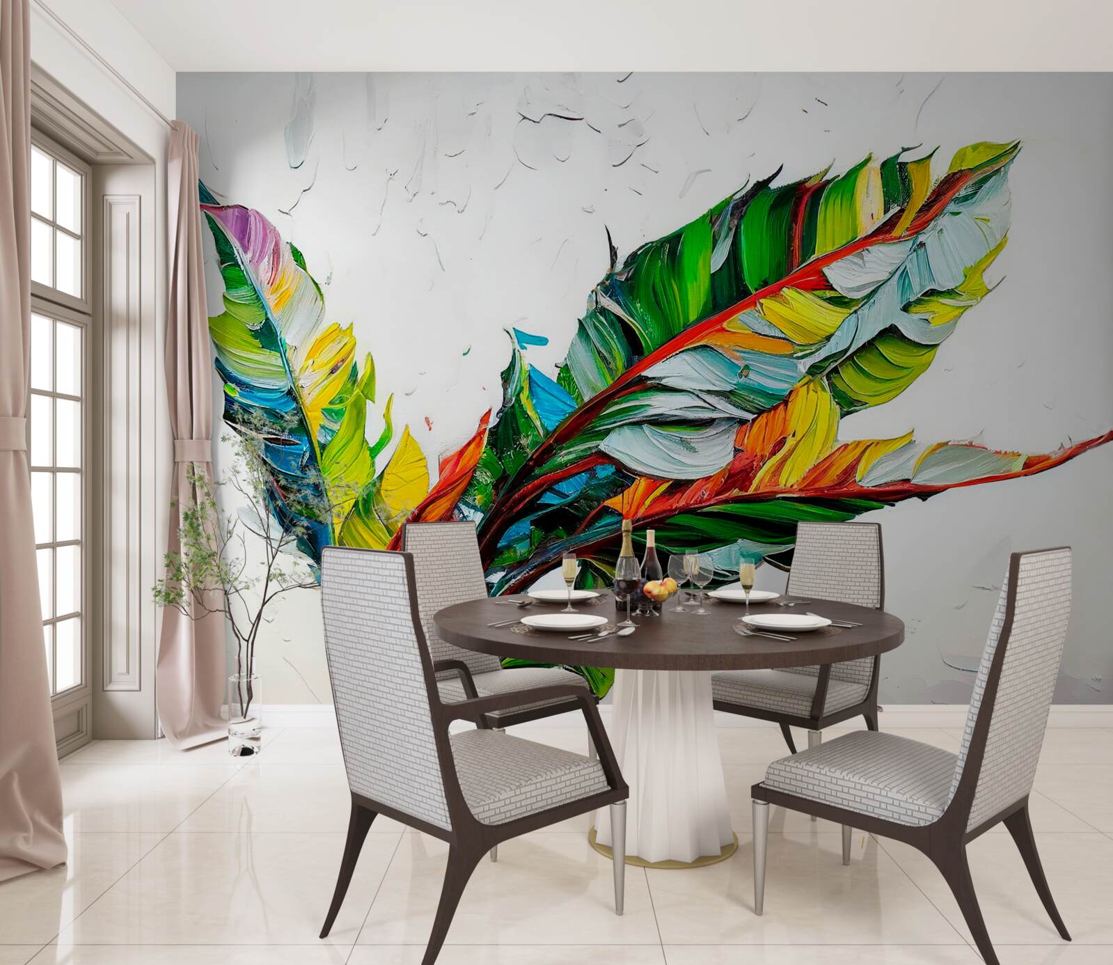 Fototapet foi vopsite în culori vii