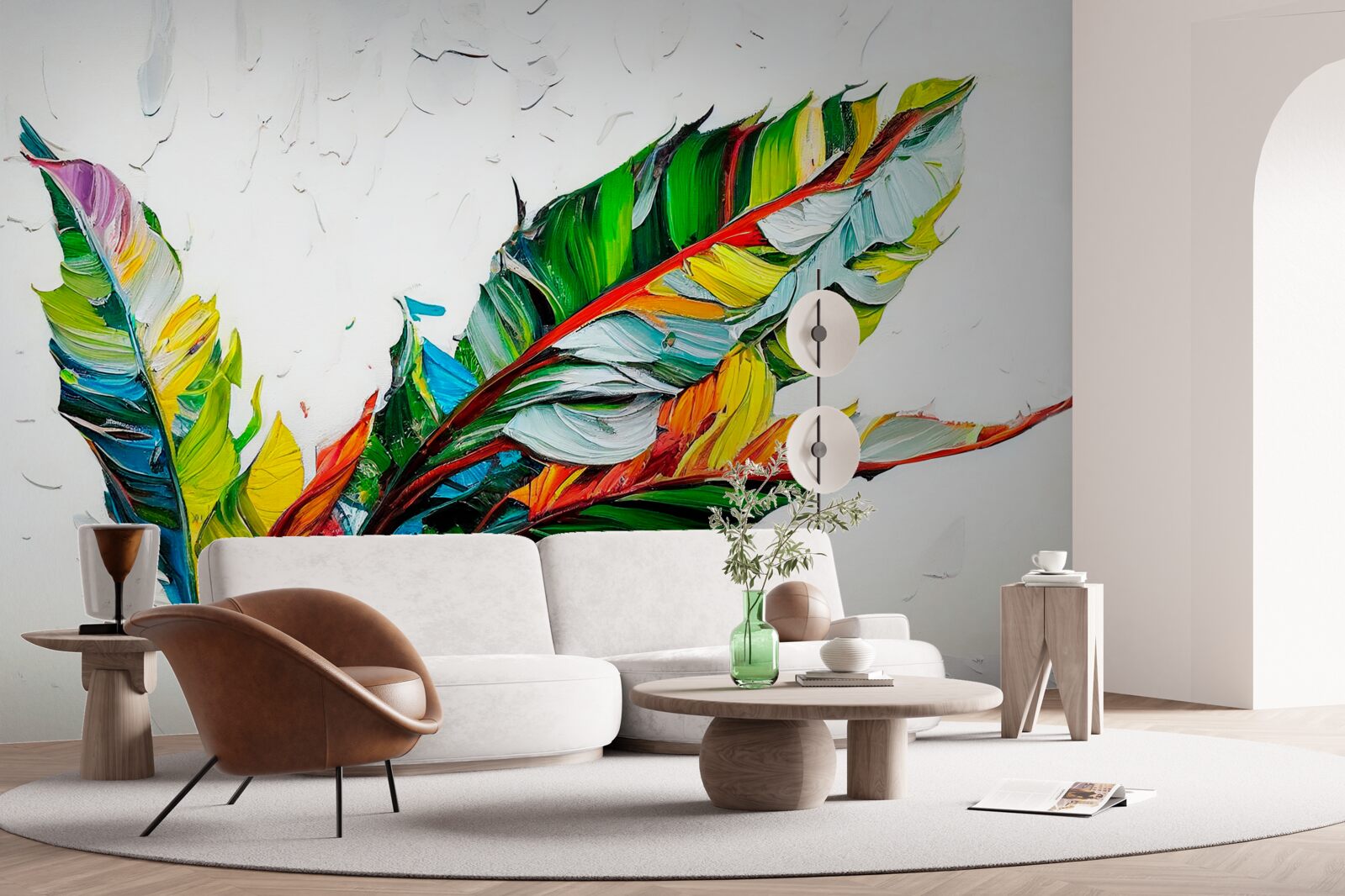 Fototapet foi vopsite în culori vii