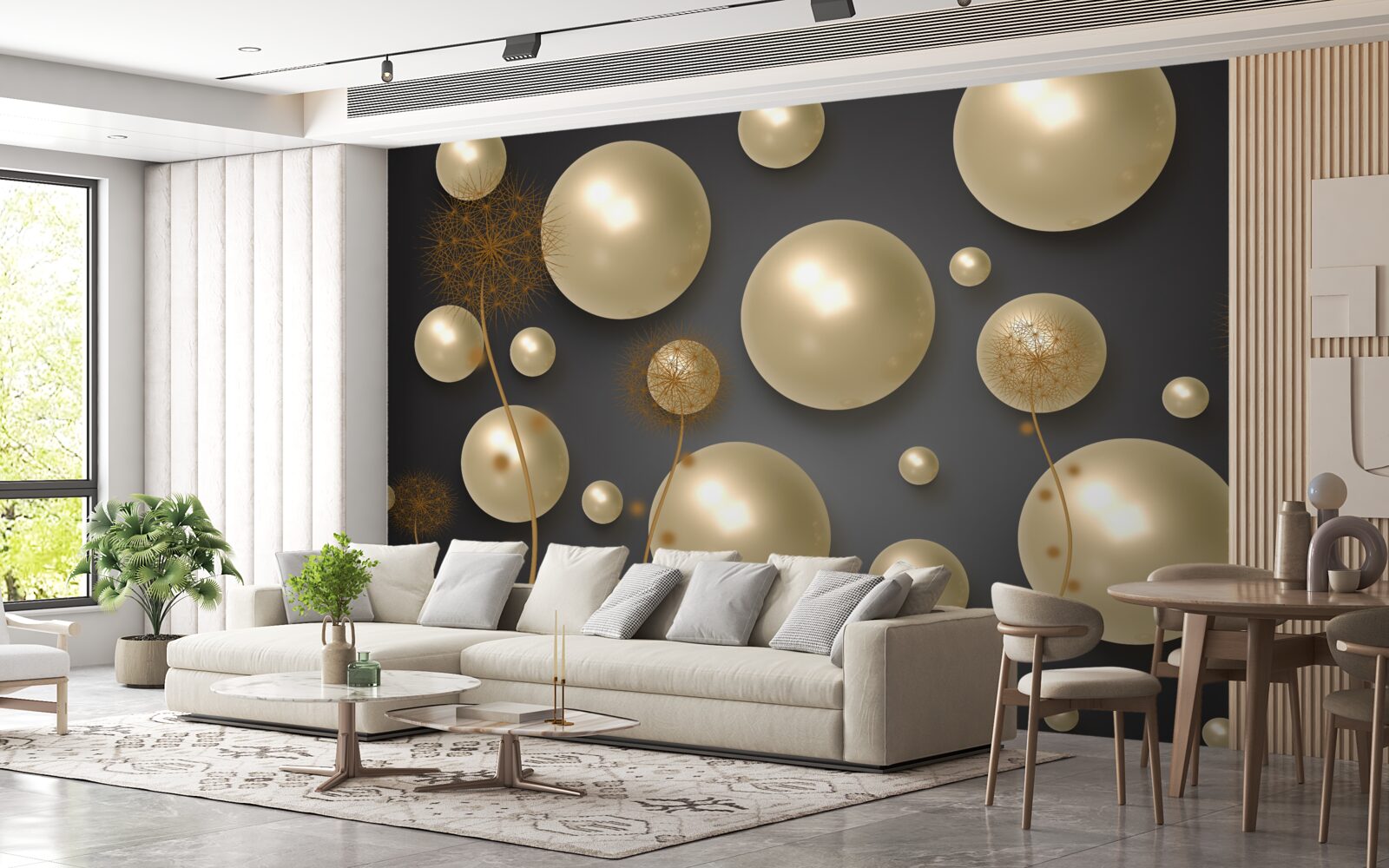 Fototapet abstracție tridimensională sub formă de millipedes