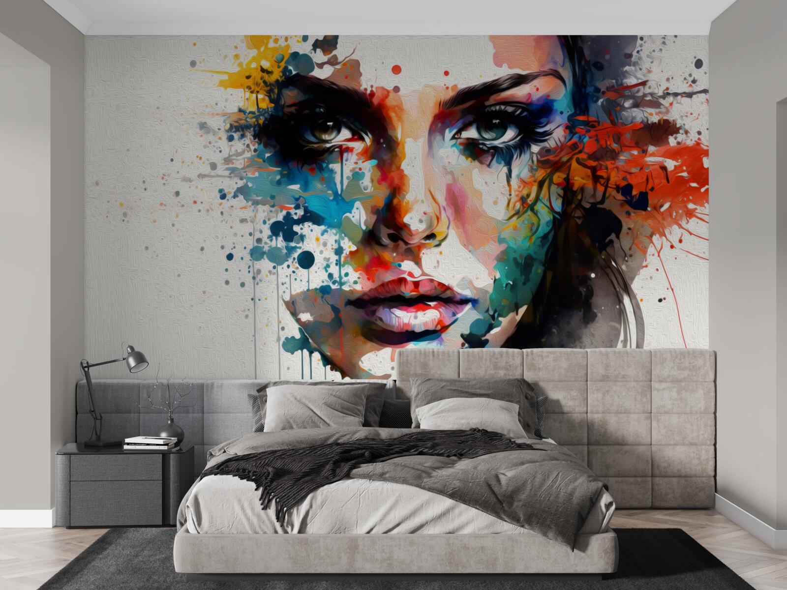 Fototapet fată în culori bogate