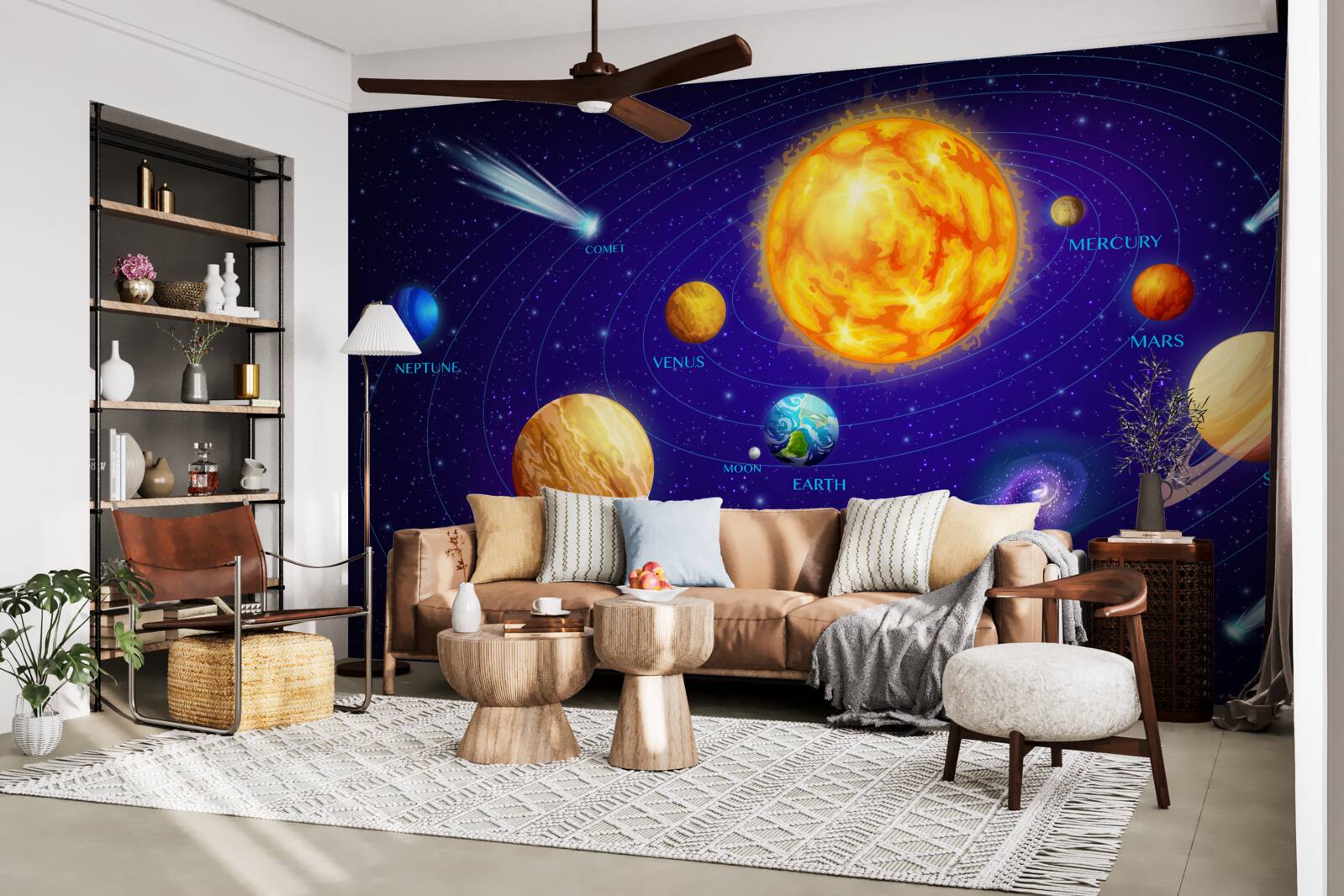 Fototapet dimensiunile planetelor din univers