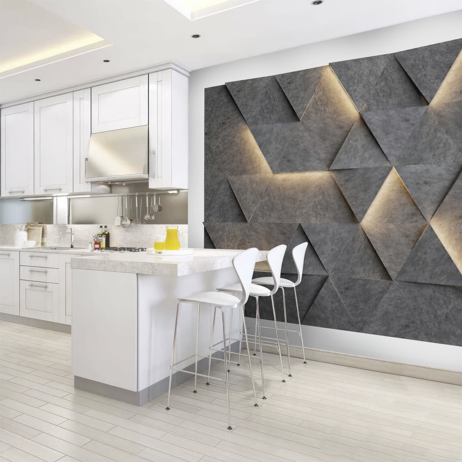 Fototapet Triunghiuri volumetrice incandescente