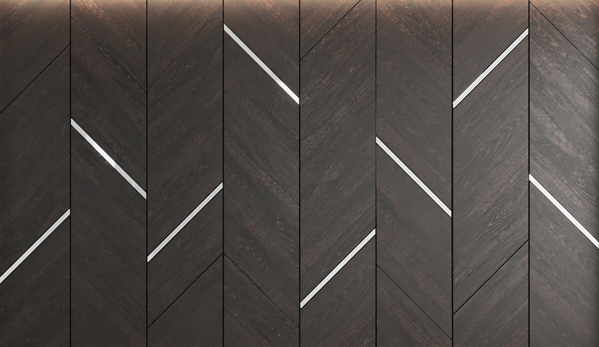 Fototapet parchetul este negru cu dungi albe