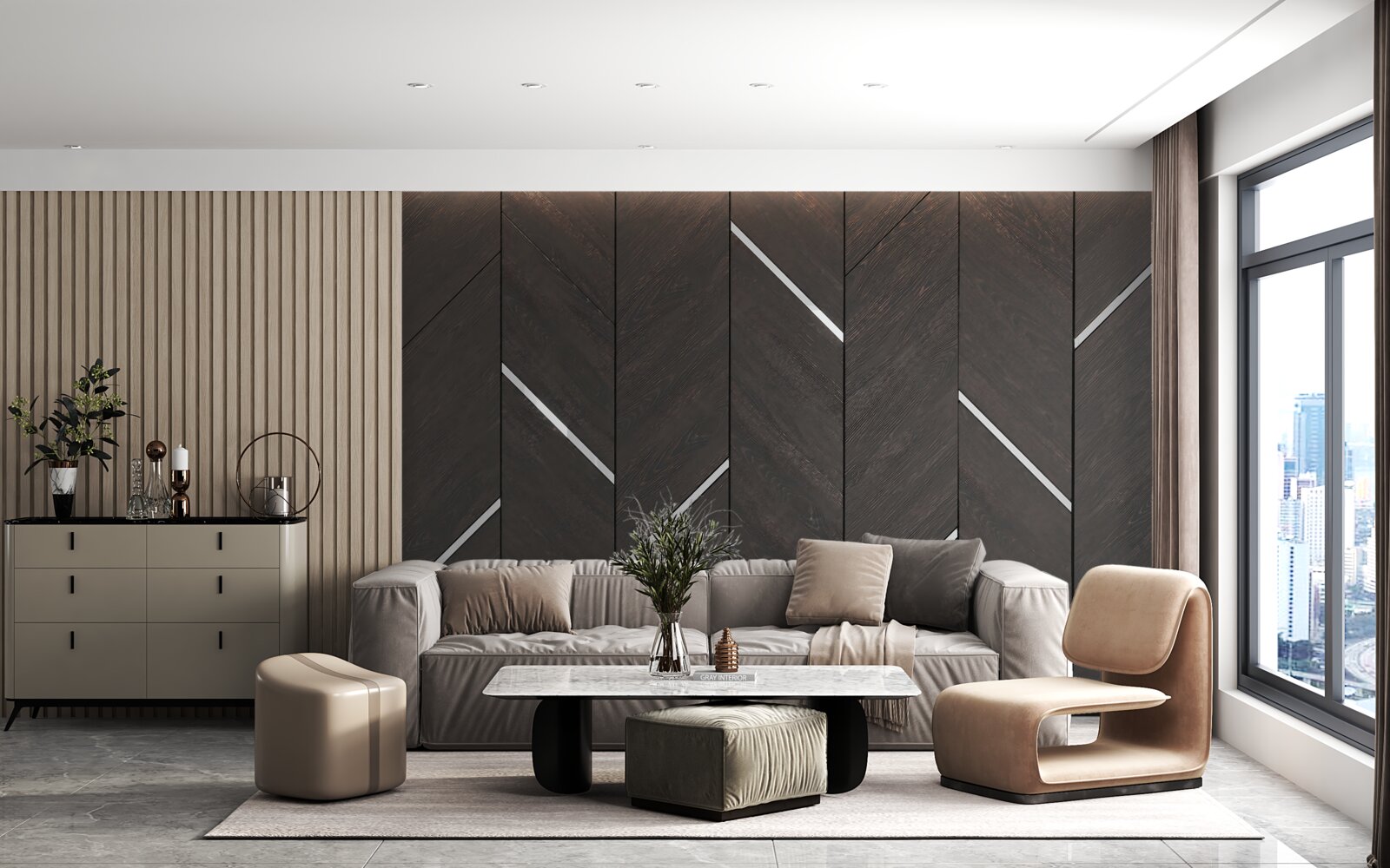 Fototapet parchetul este negru cu dungi albe