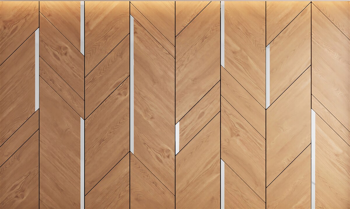 Fototapet parchet maro cu iluminat integrat