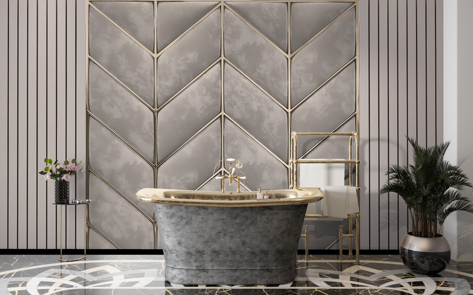 Fototapet textură gri-auriu