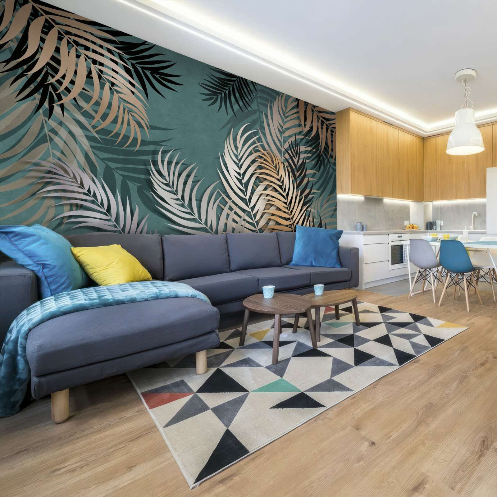 Fototapet feriga de aur noaptea