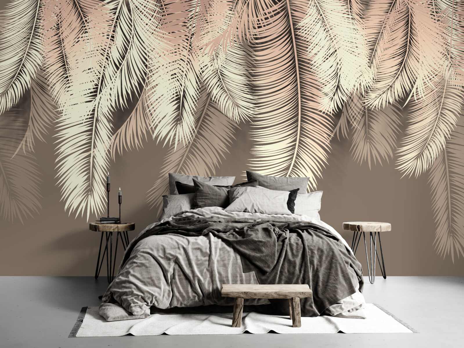 Fototapet frunzele pufoase atârnă în jos