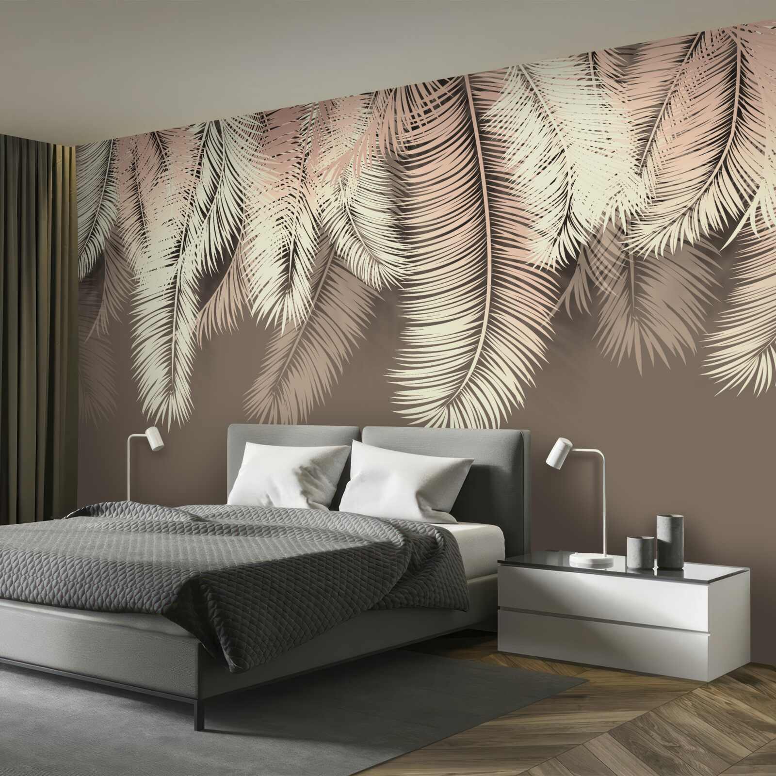 Fototapet frunzele pufoase atârnă în jos