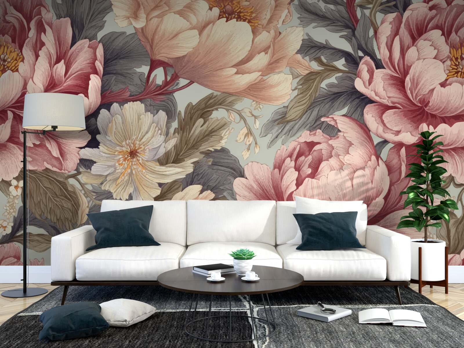 Fototapet flori mari în stadiul de boboc