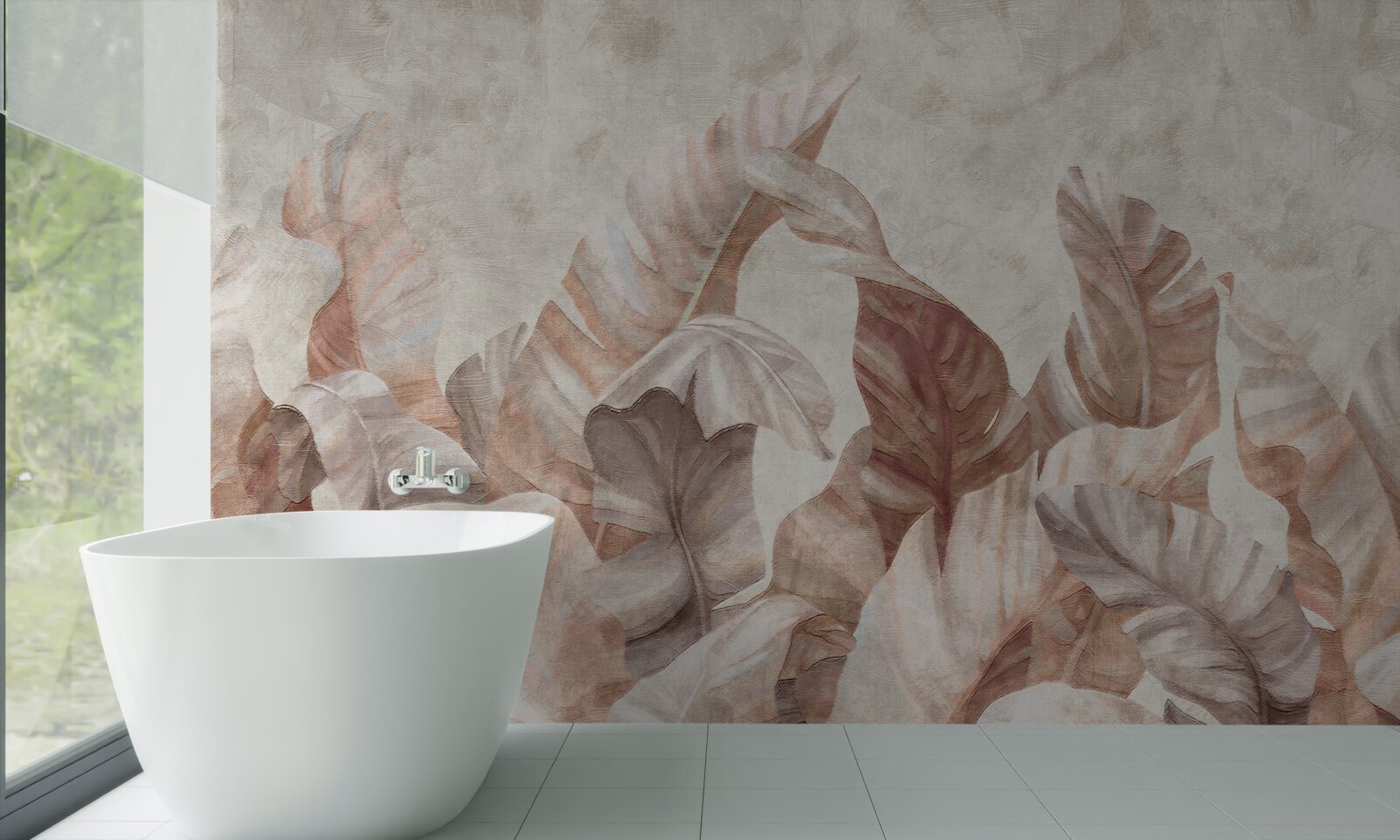 Fototapet frunze mari de plante tropicale