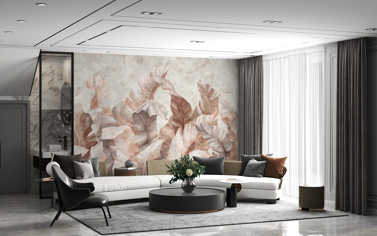 Fototapet frunze mari de plante tropicale