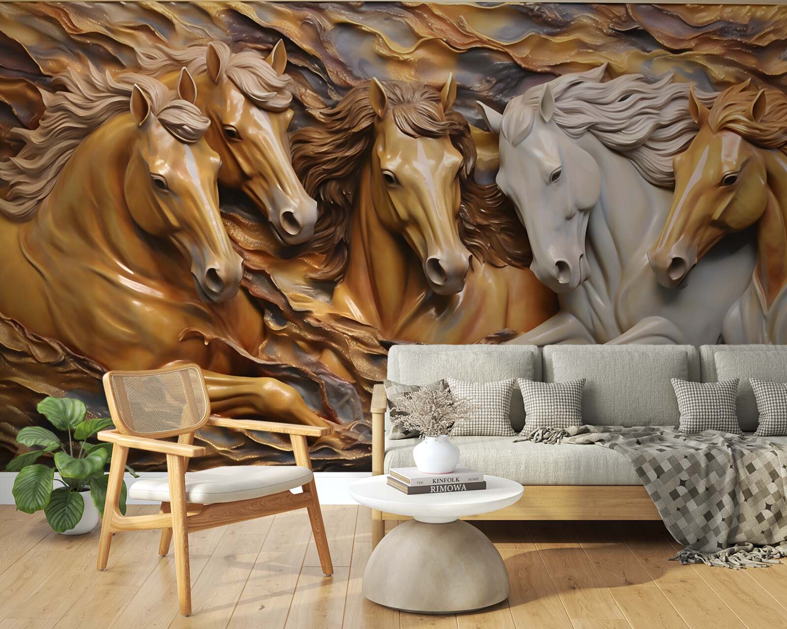 Fototapet caii care aleargă au devenit ușori