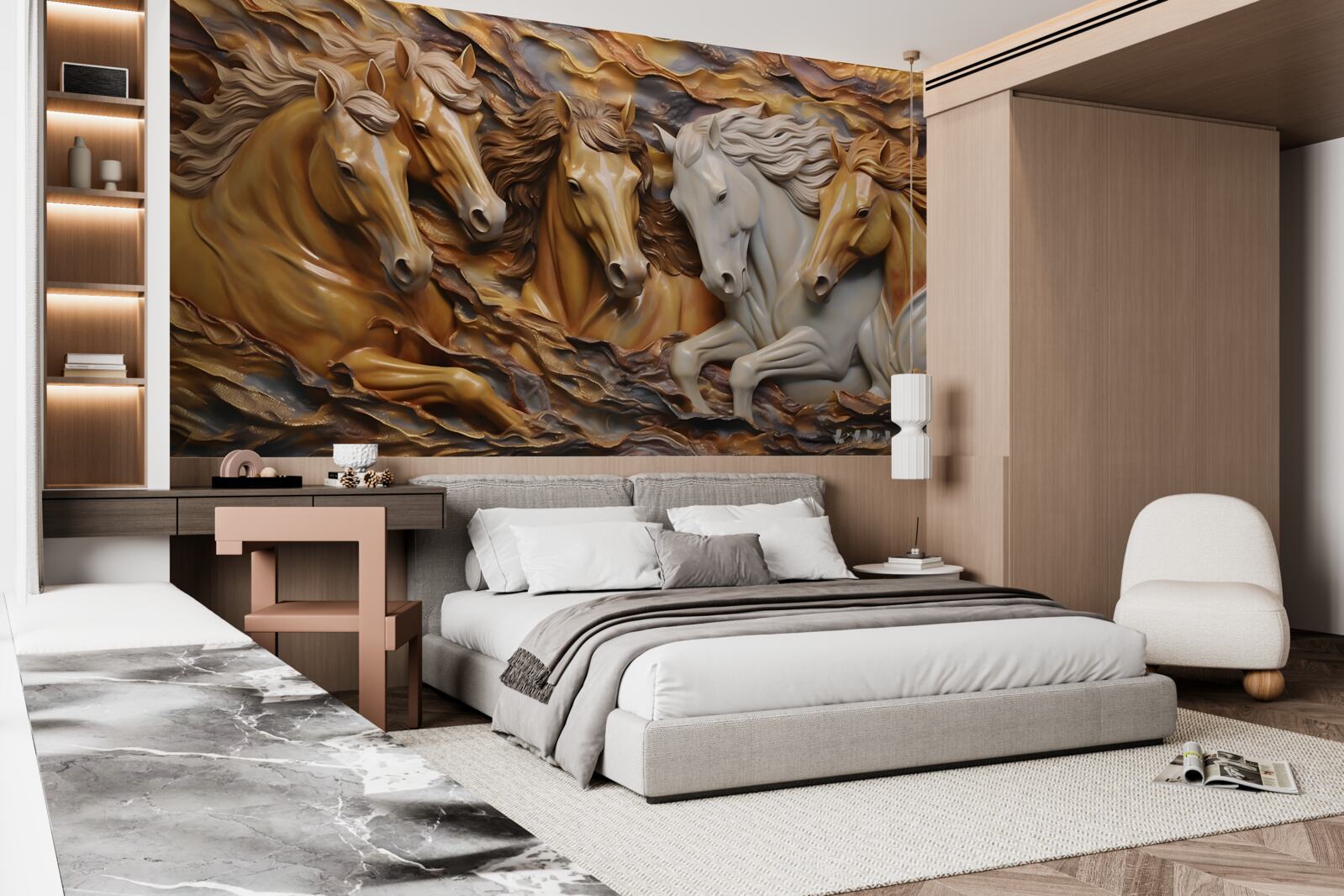 Fototapet caii care aleargă au devenit ușori