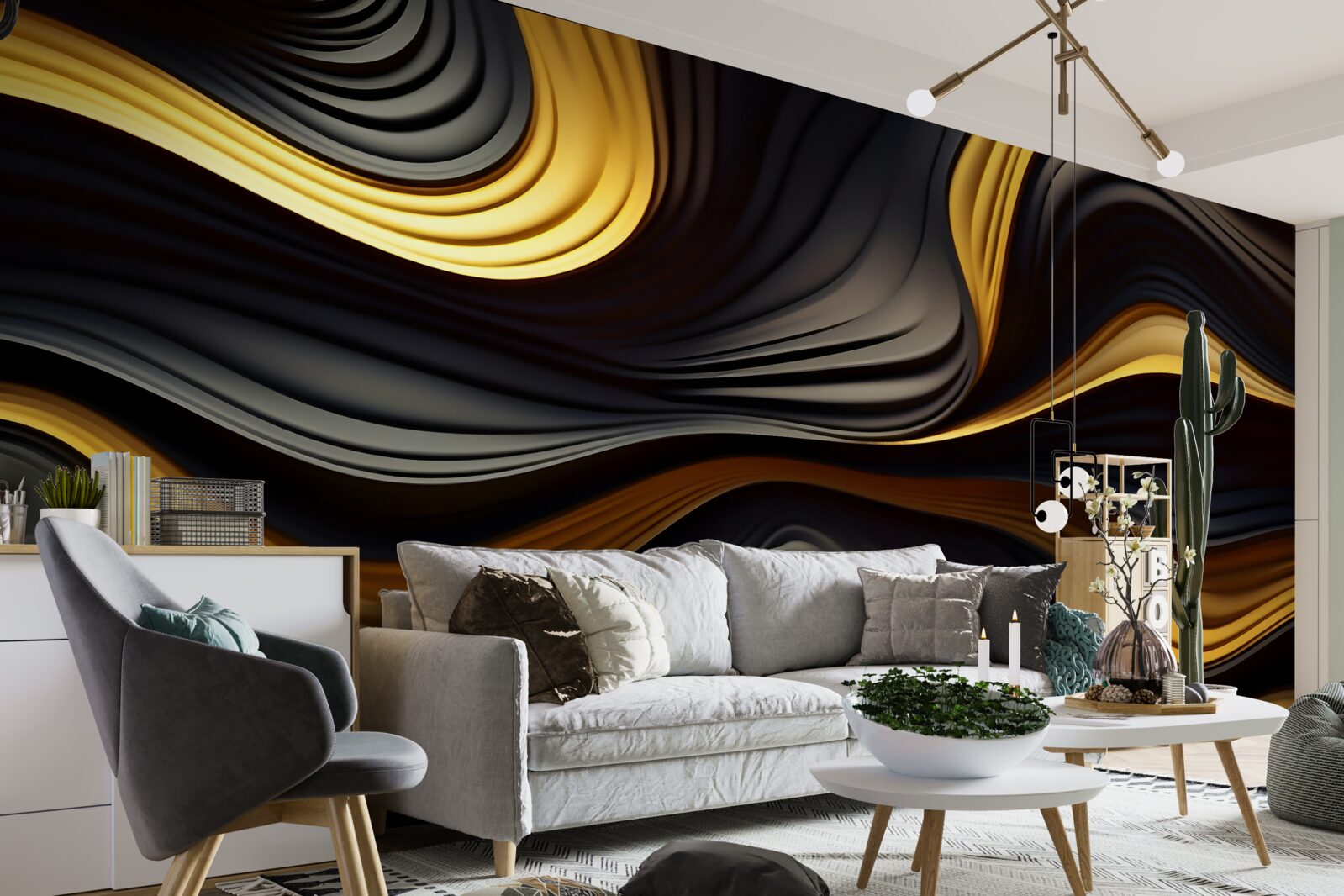 Fototapet aragazurile din deșert sunt abstracte