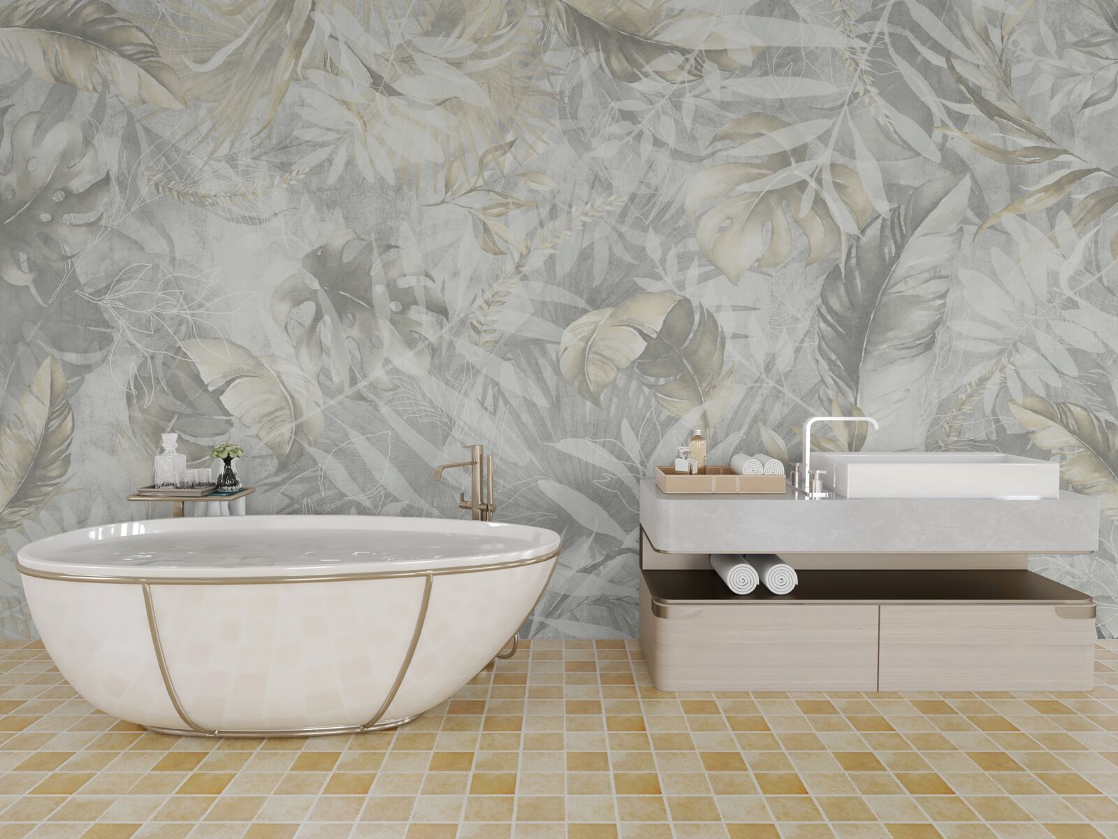 Fototapet abundența de plante în junglă