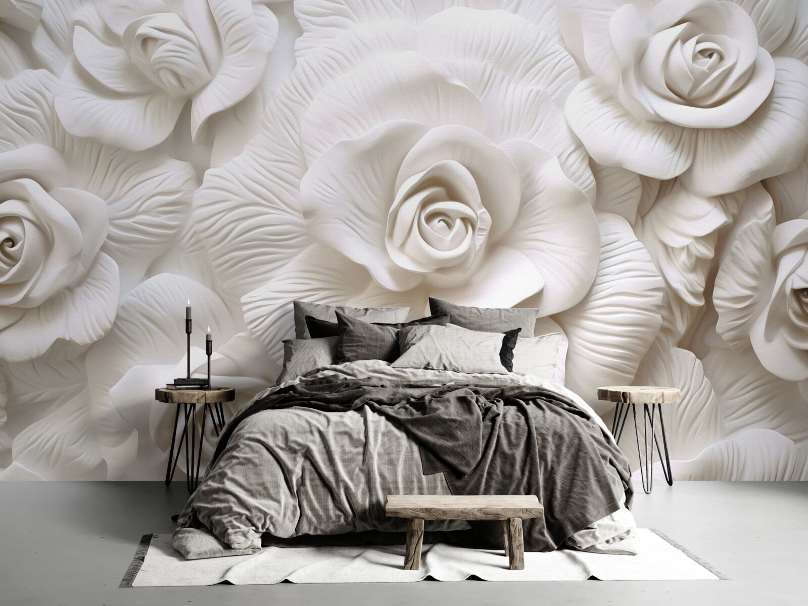 Fototapet trandafirii în relief sunt delicați