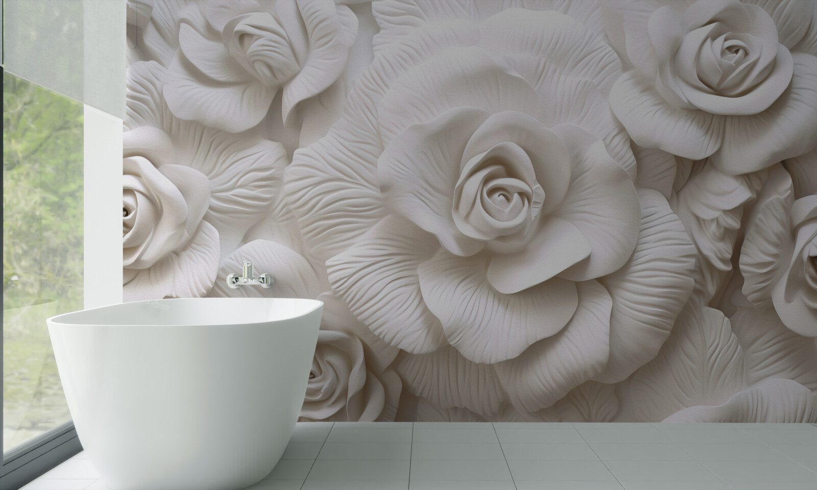 Fototapet trandafirii în relief sunt delicați