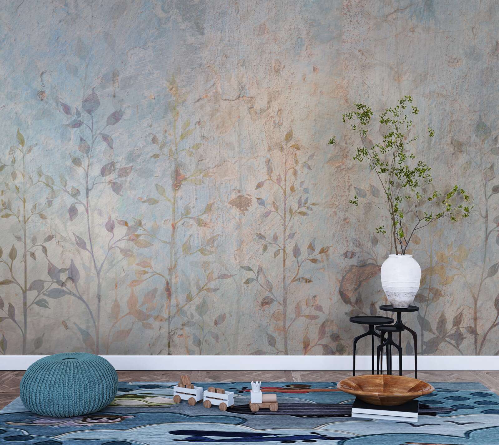 Fototapet ramuri subțiri ca o acuarelă