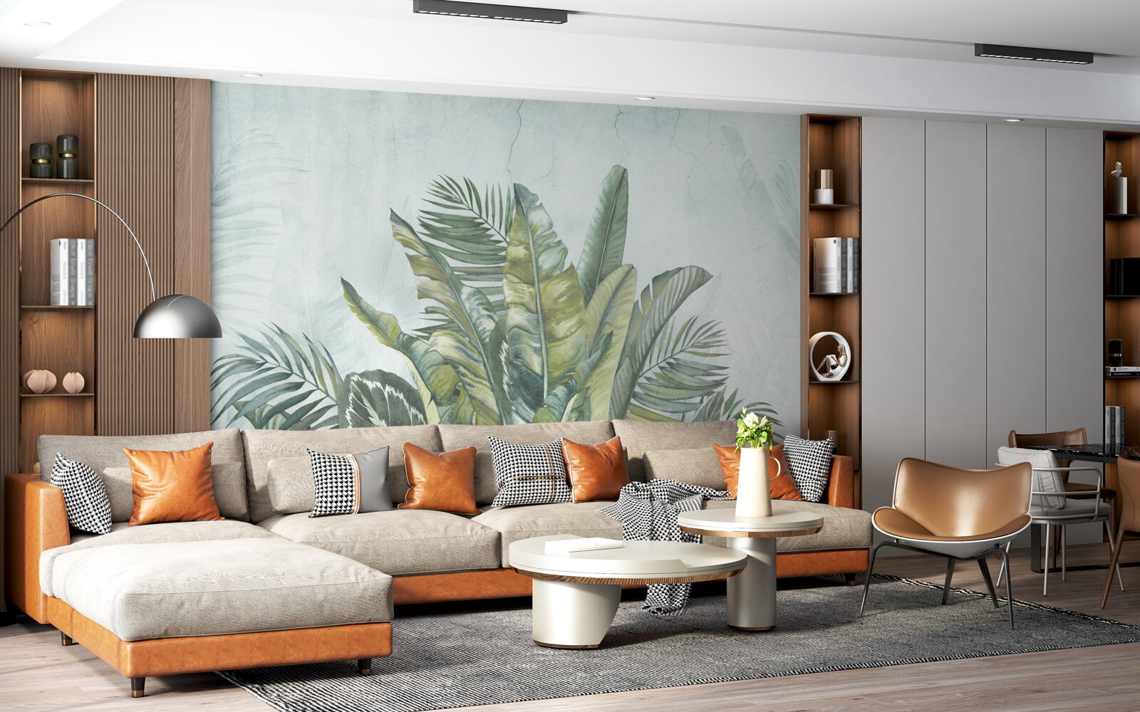 Fototapet tufiș verde de vegetație tropicală