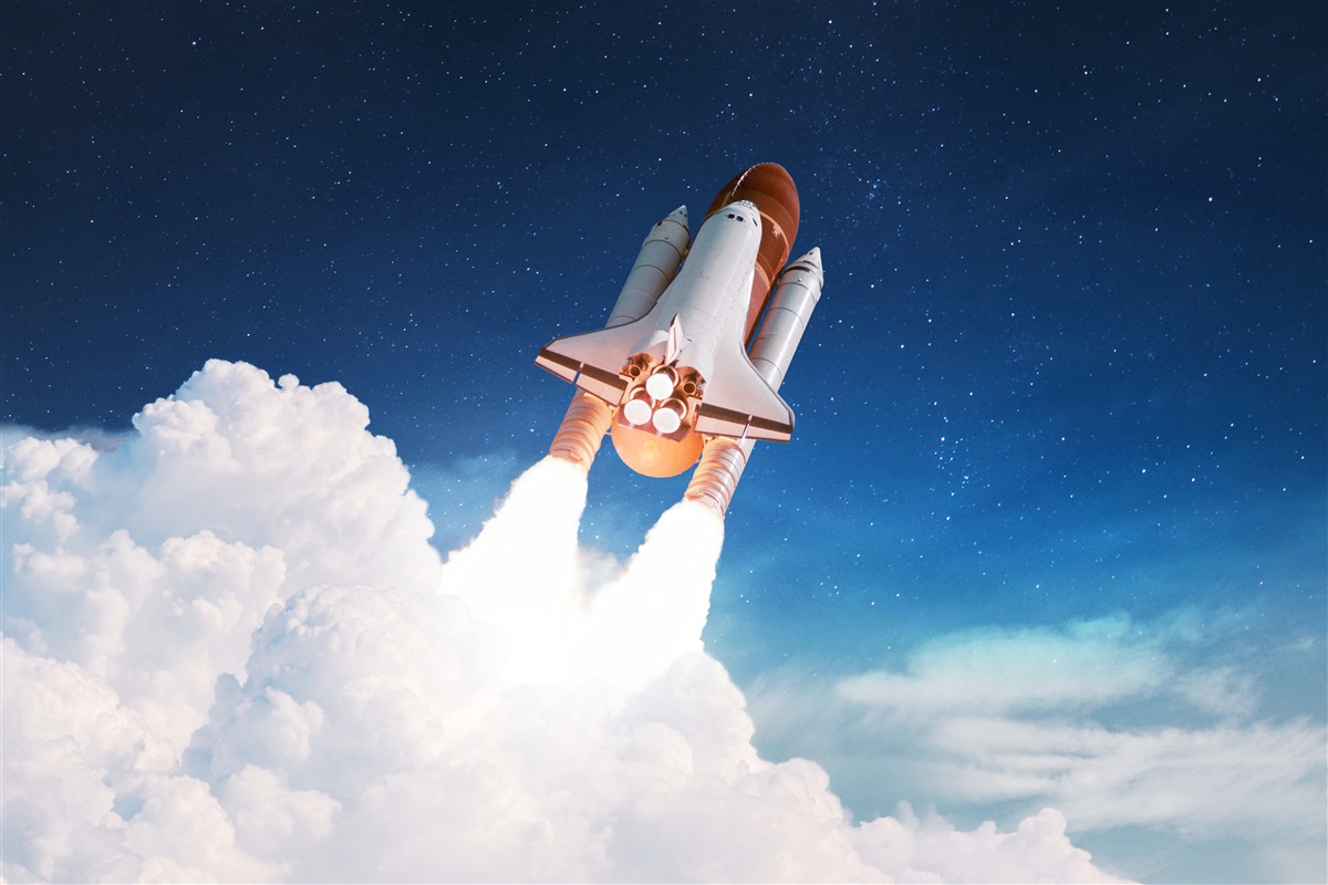 Fototapet nava se pregătește pentru zborul în spațiu