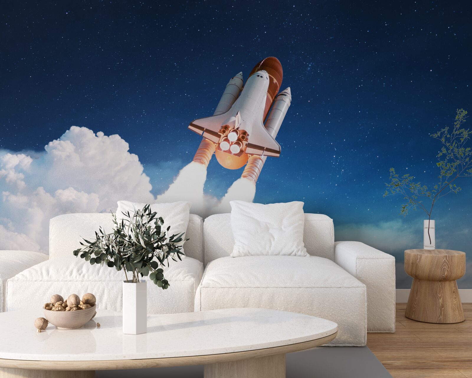 Fototapet nava se pregătește pentru zborul în spațiu