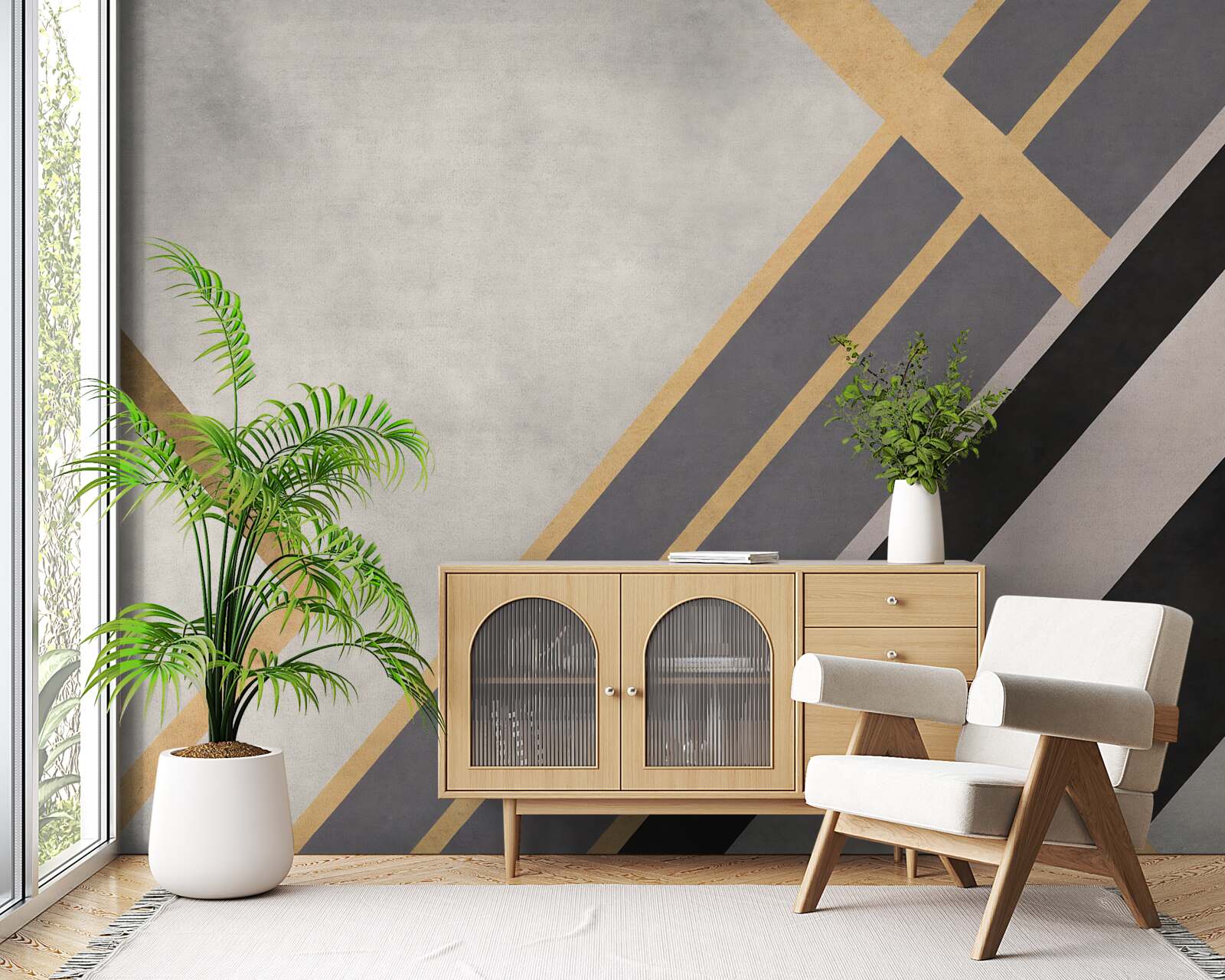 Fototapet liniile colorate de pe plăci sunt distribuite uniform