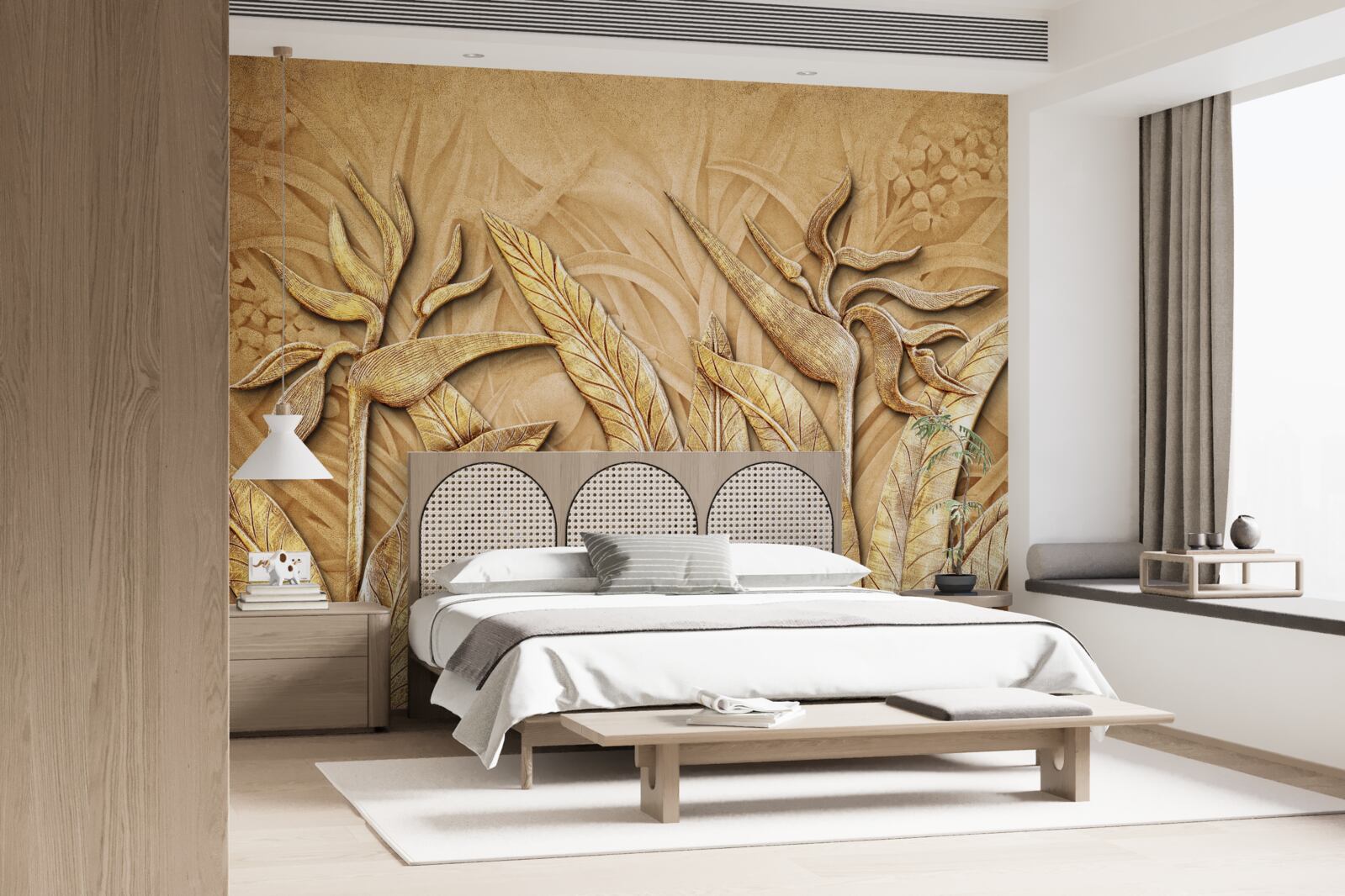 Fototapet modele de textură pe frunze de copac