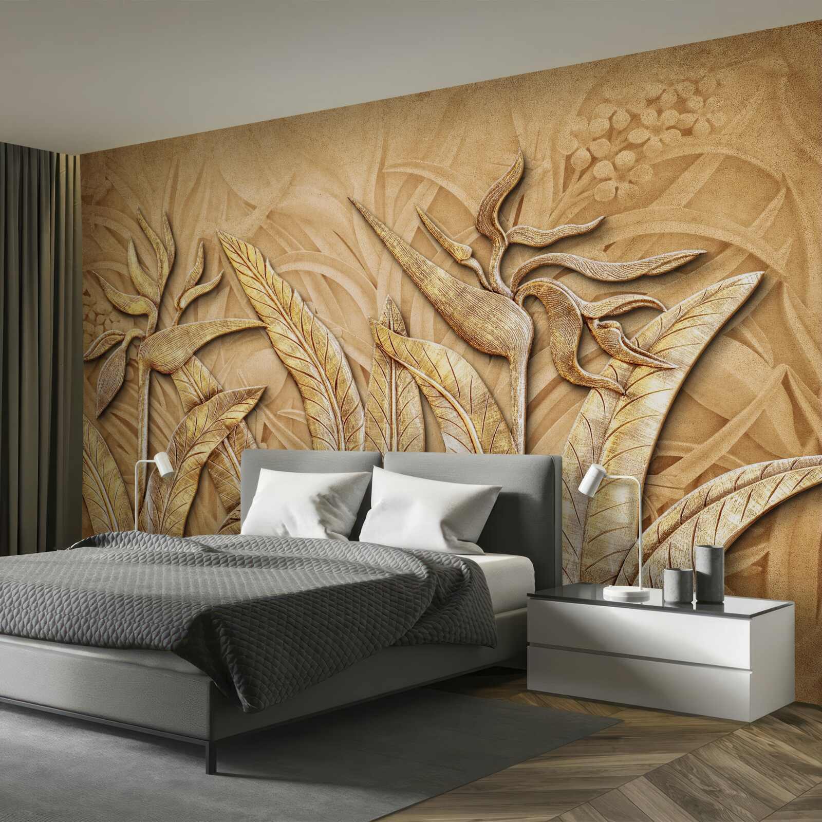 Fototapet modele de textură pe frunze de copac