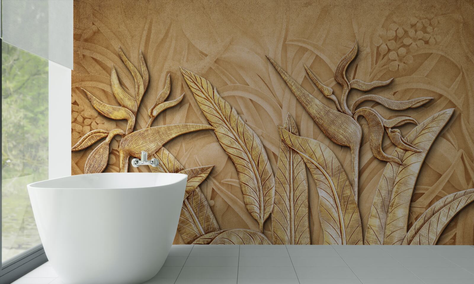 Fototapet modele de textură pe frunze de copac